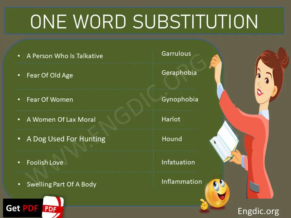 one word substitution