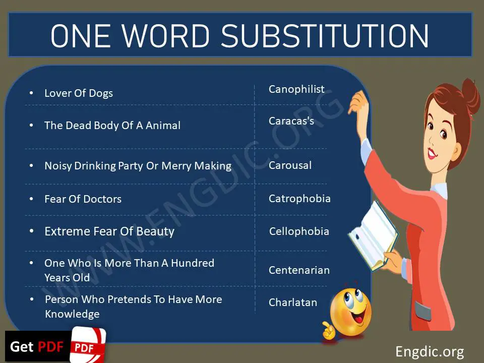 one word substitution