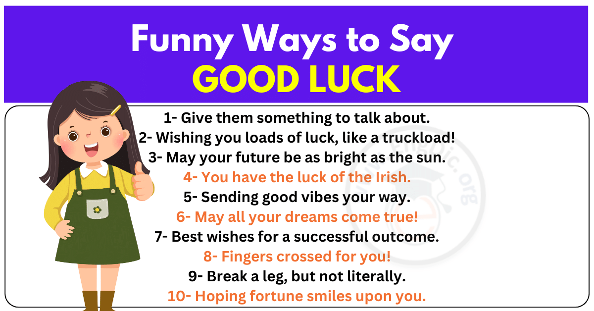 50 Flirty And Funny Ways To Say Good Luck EngDic