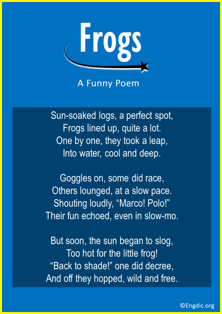 Short And Funny Poems About Frogs Engdic