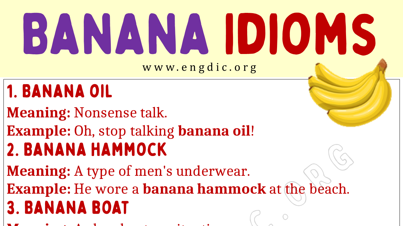 Banana Idioms With Meaning And Examples EngDic