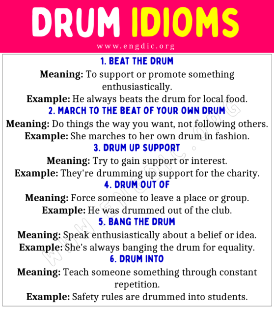 Drum Idioms With Meaning And Examples EngDic