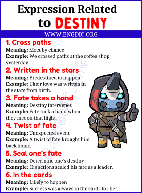 Learn 20 Expressions Related To Destiny EngDic