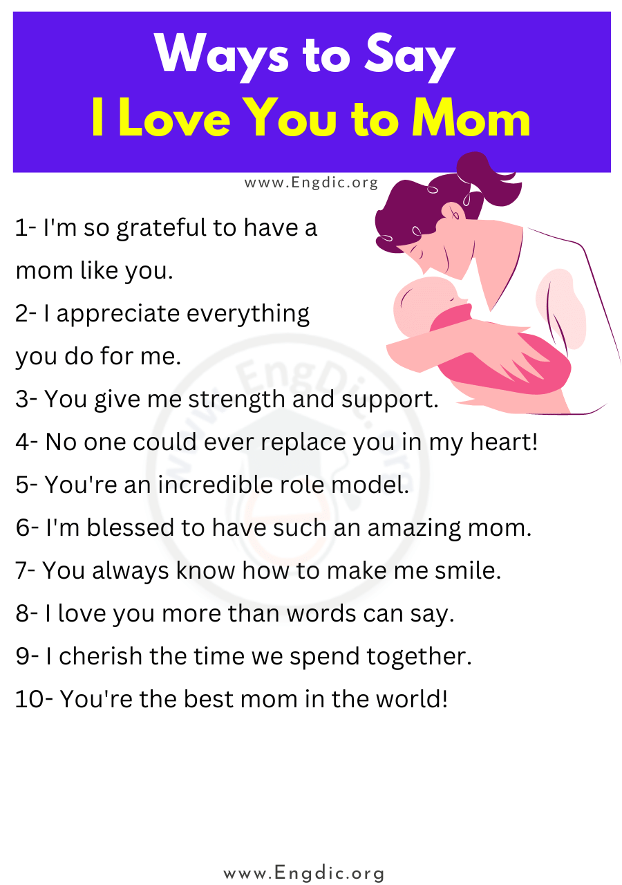 Ways to Say I Love You to Mom