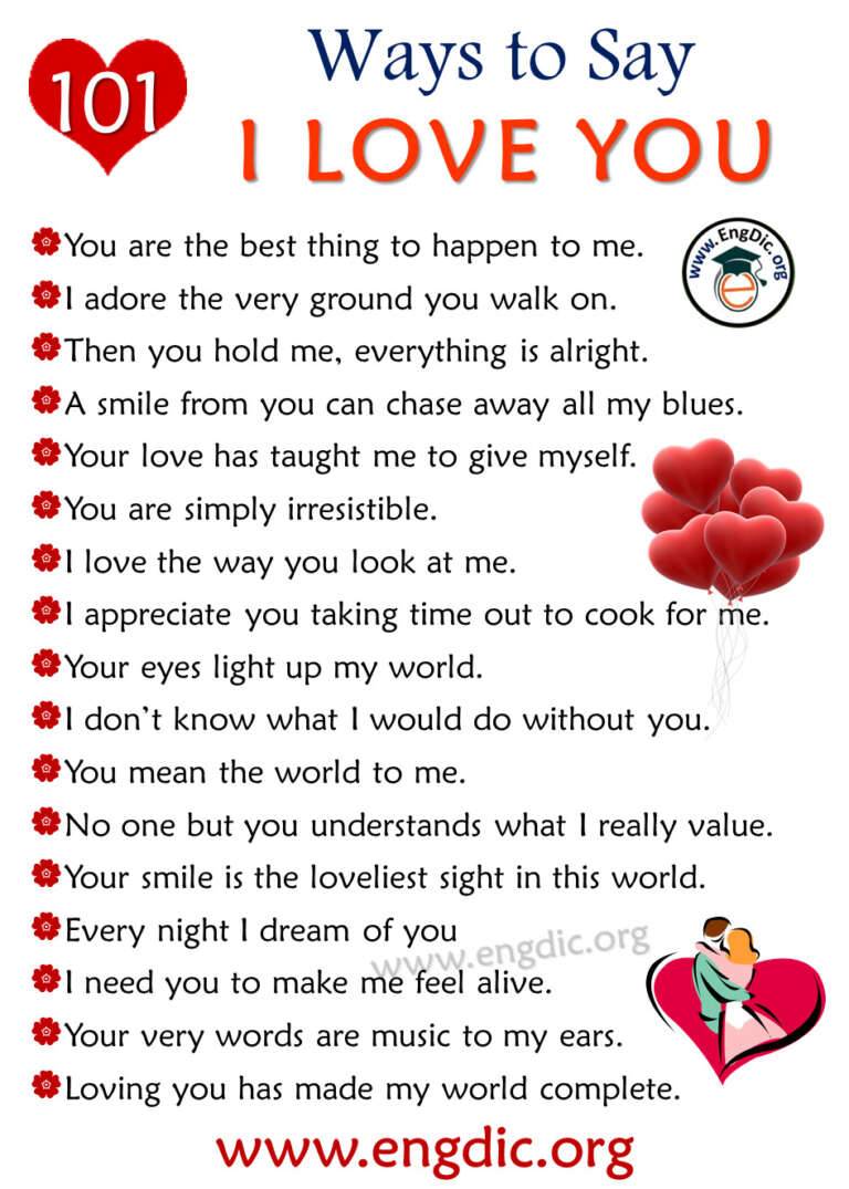 101 Most Unique Ways to Say I LOVE YOU - Romantic and Beautiful