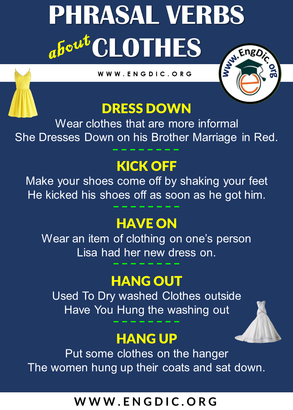 Clothing Phrasal Verbs – Download PDF For Free