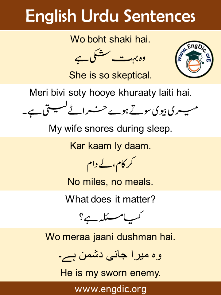 Translate english into urdu