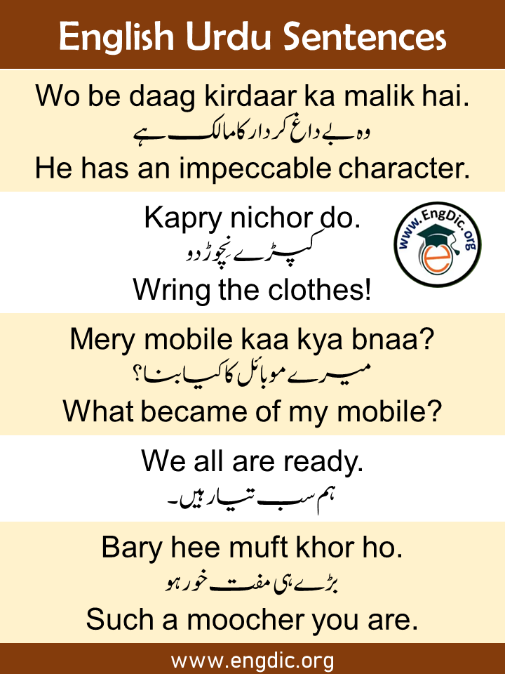 English urdu sentences