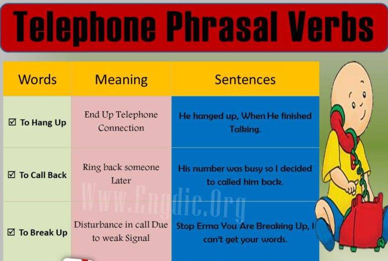 20 Telephone Phrasal Verbs Download PDF EngDic