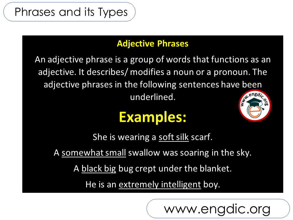 adjective Phrase - Phrases and its types