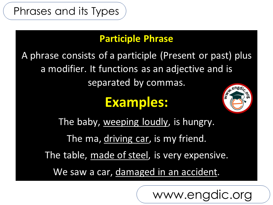 participle phrase in english