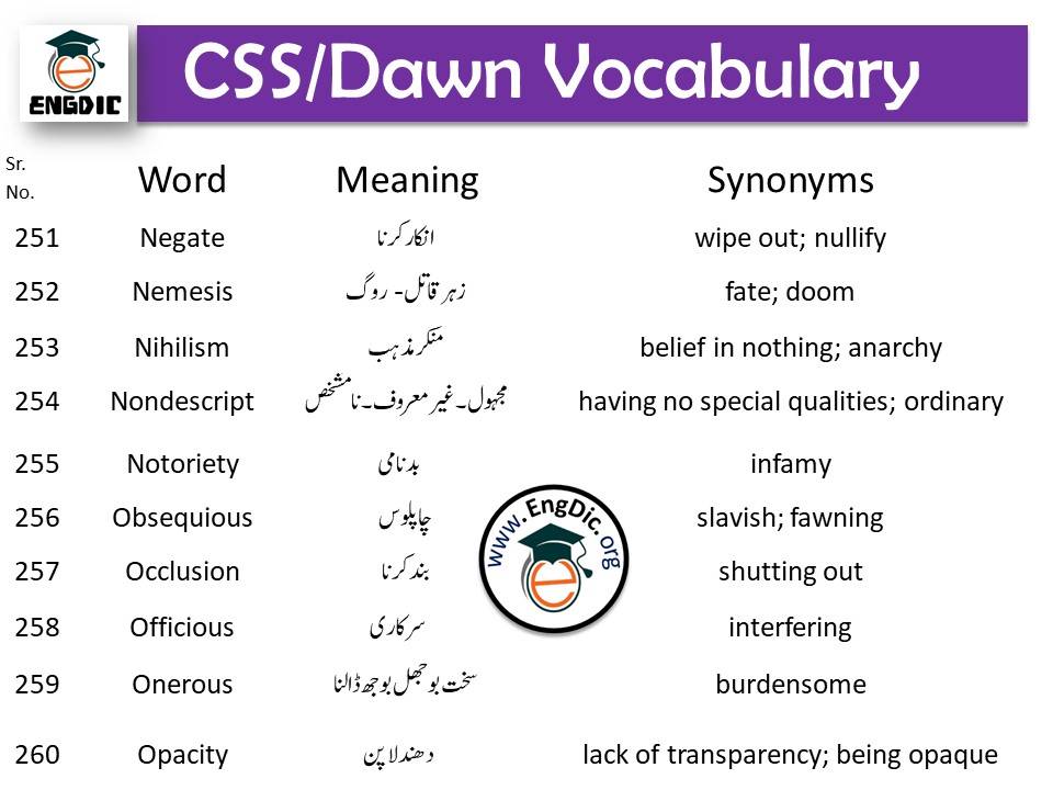 advanced CSS vocabulary words