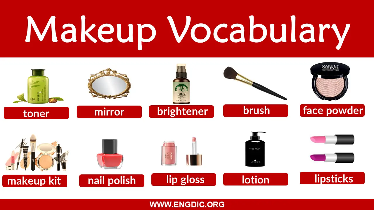 Makeup & Cosmetics Vocabulary, With Images (Download PDF)