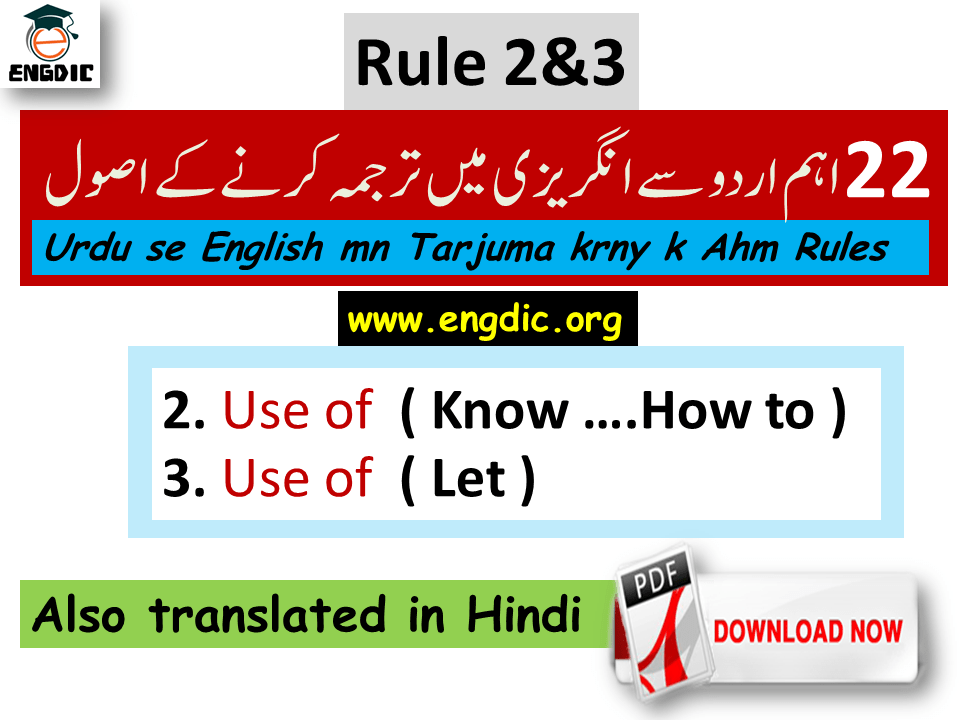 Use of Let and how to | rules of translation