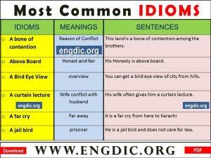 60+ Most Common Idioms and Phrases PDF - EngDic