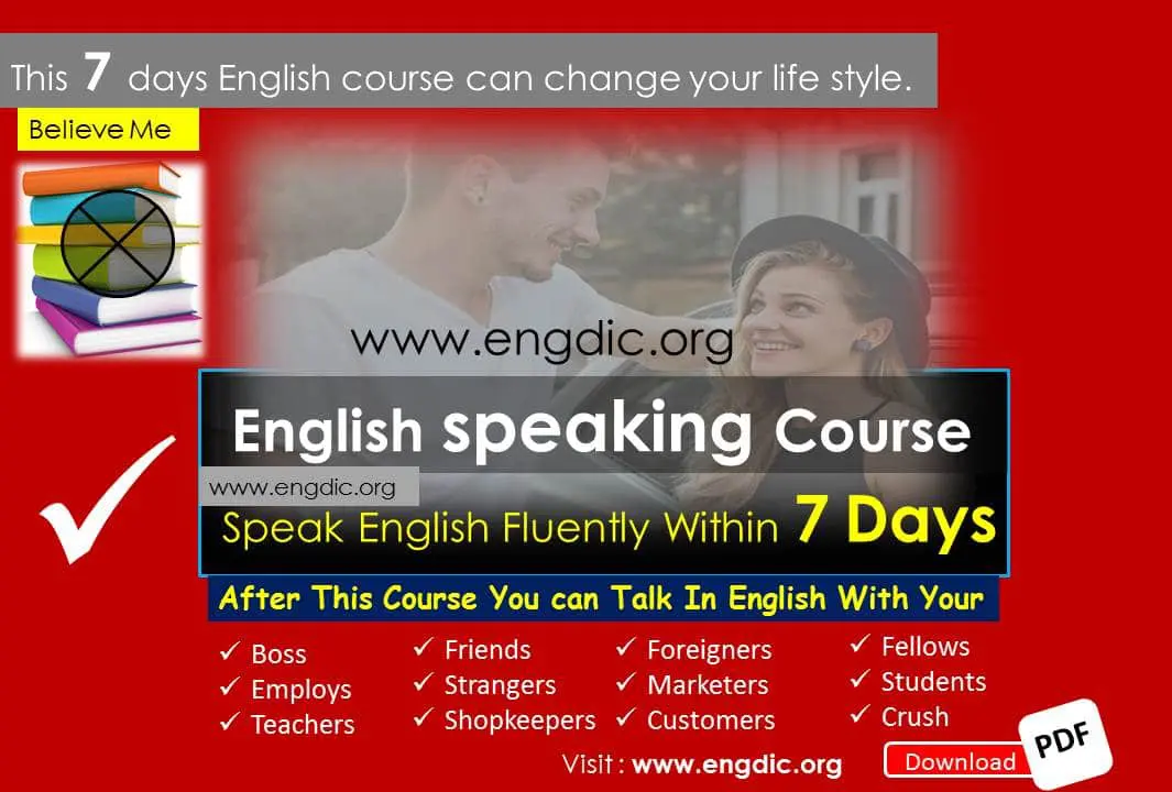 7 Days speak English course online session