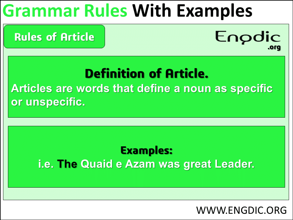 English Grammar Rules Related Article