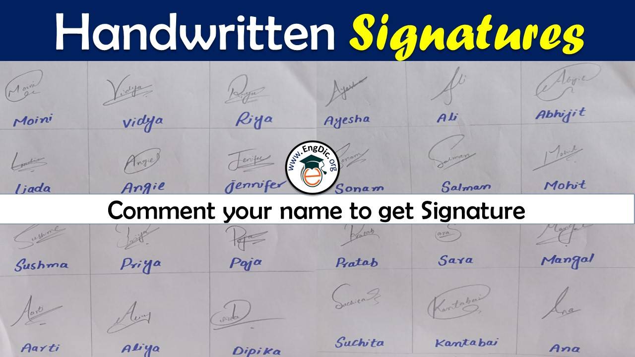 Online Handwritten Signature Styles – Signature Ideas