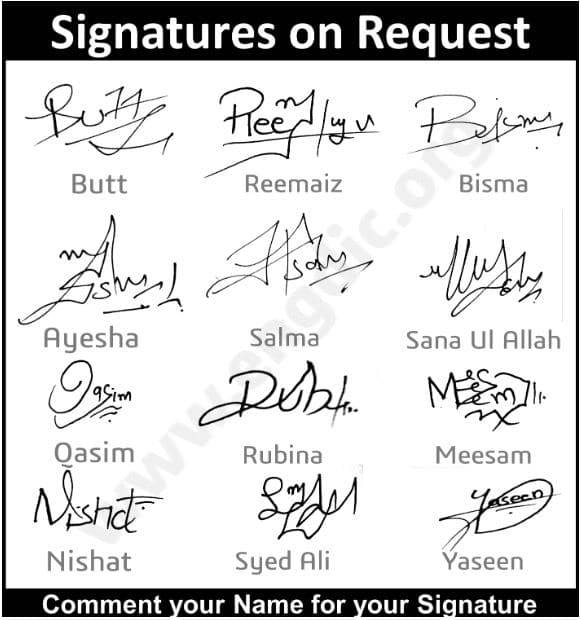 different signatures styles