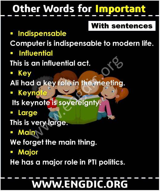 Synonyms for important - another word for important