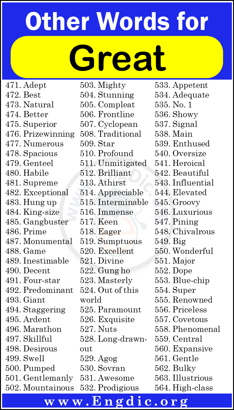 synonyms of great 2