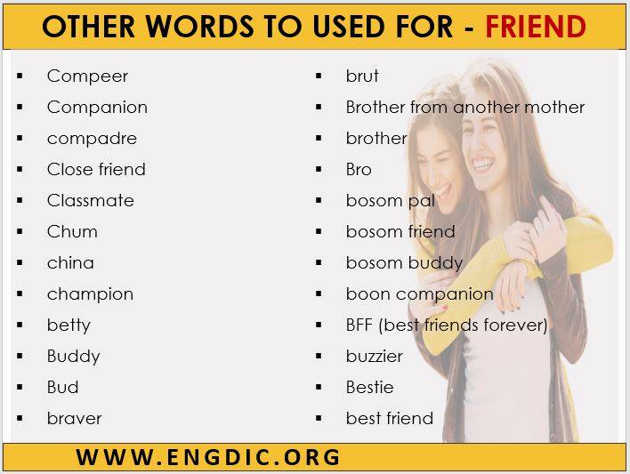 What S Another Word For Best Friend