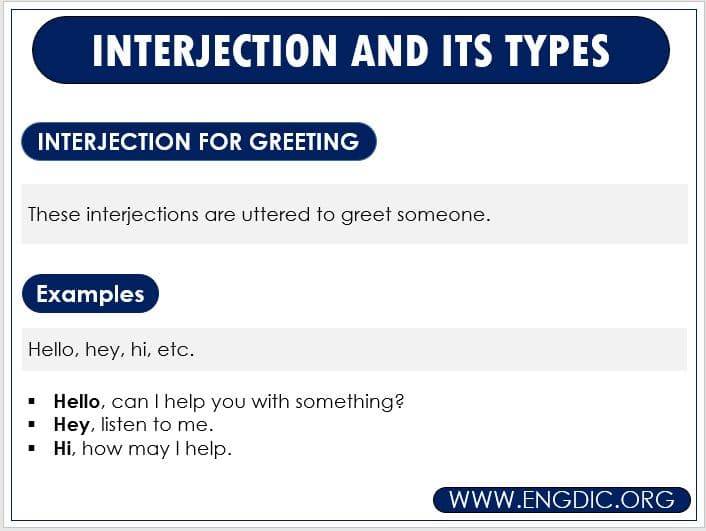 interjection definition and examples