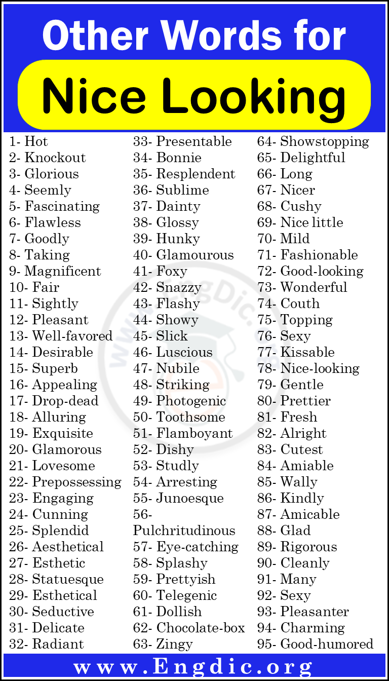 Other Words for nice looking
