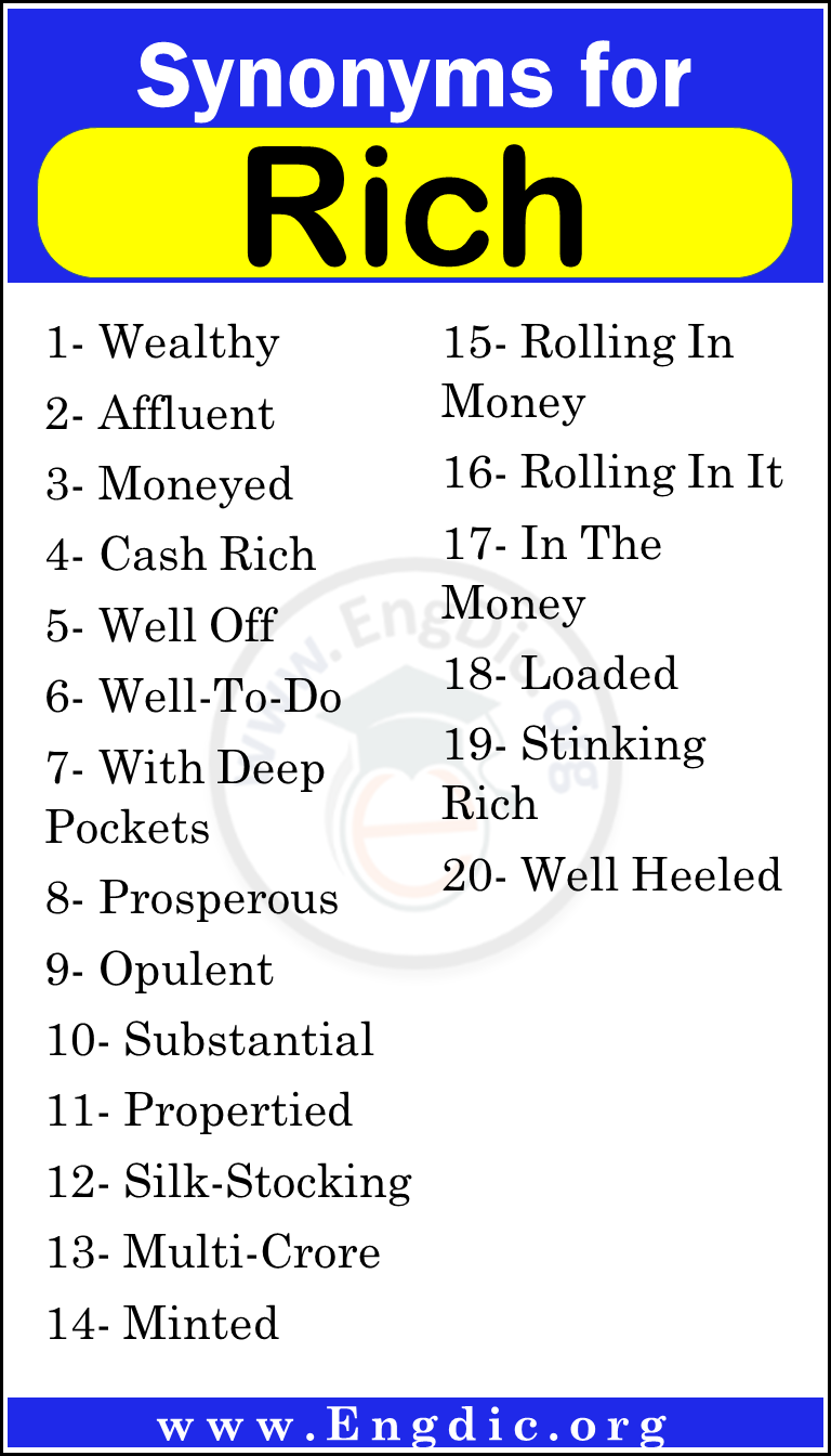 Synonyms for rich