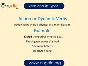 Verb and its Types in English Grammar With PDF - Engdic