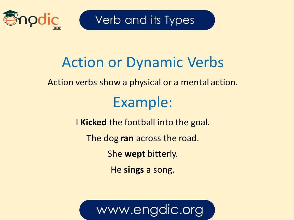 action or dynamic verbs