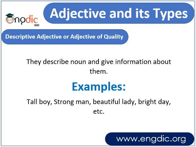 Adjectives and its Types