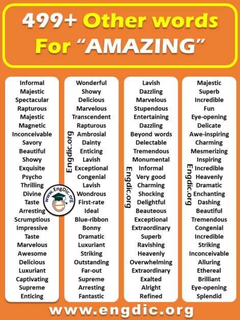 what is another word for amazing