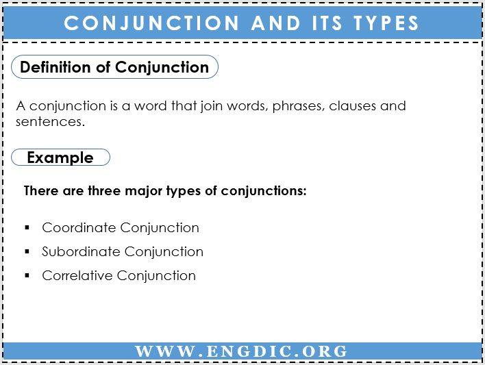 conjunction and its types