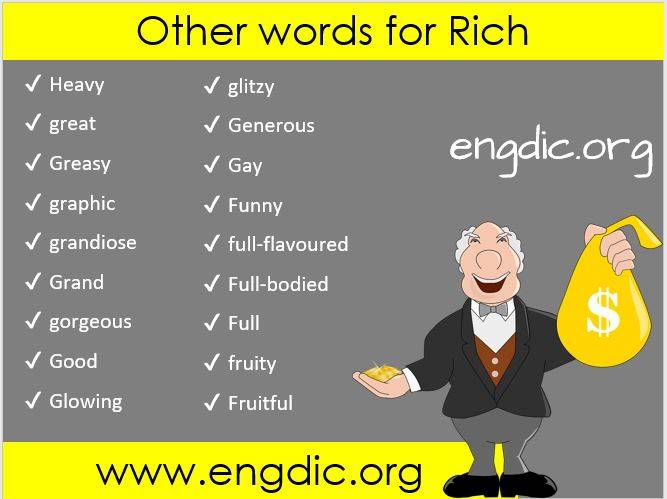 other words for rich