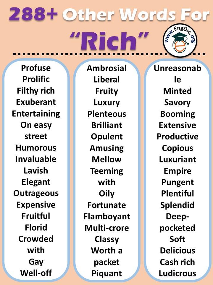 rich synonyms list in english