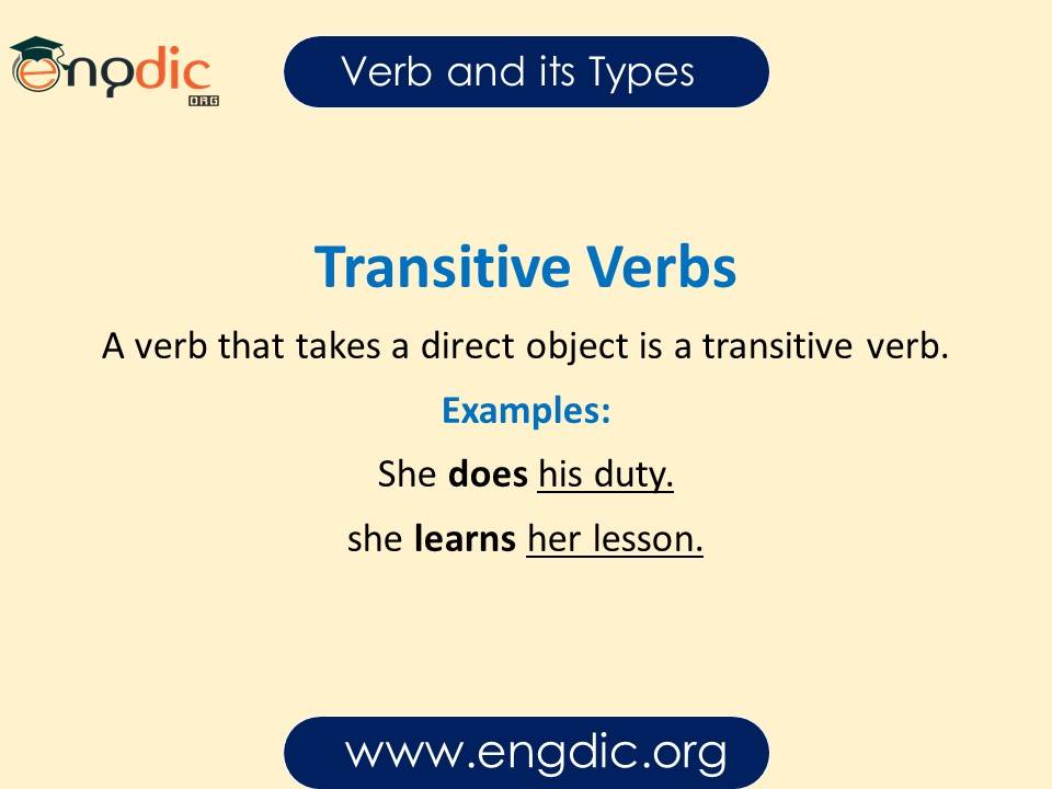 transitive verbs