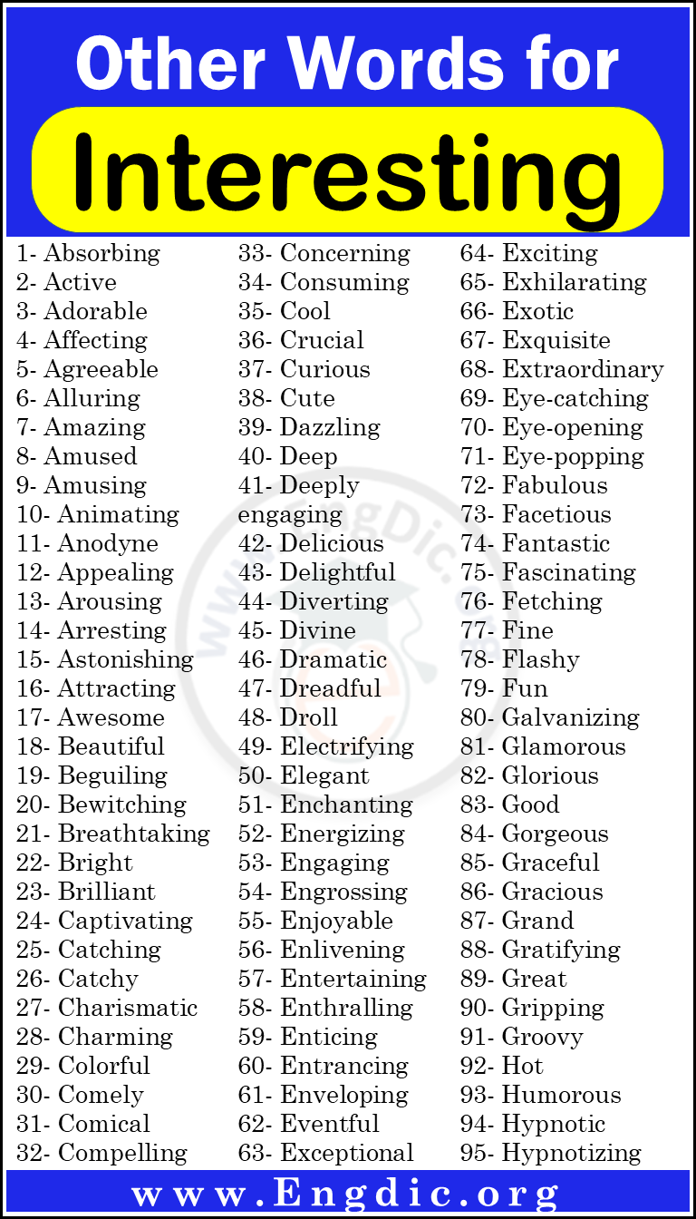 Other Words for Interesting