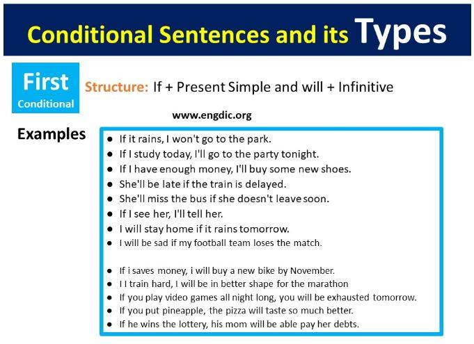 1st conditional sentences PDF