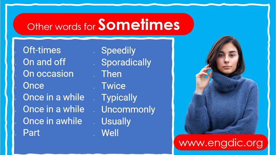Other Words for Sometimes in English - Synonyms list for sometimes