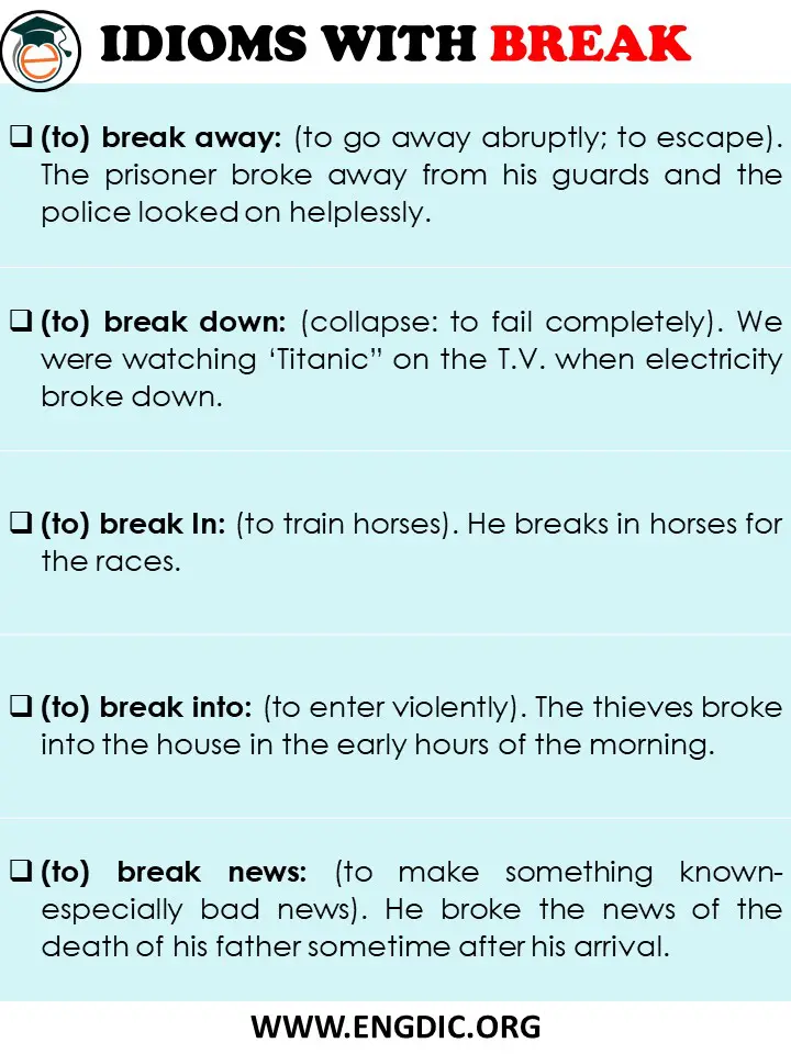 idiom with break pdf