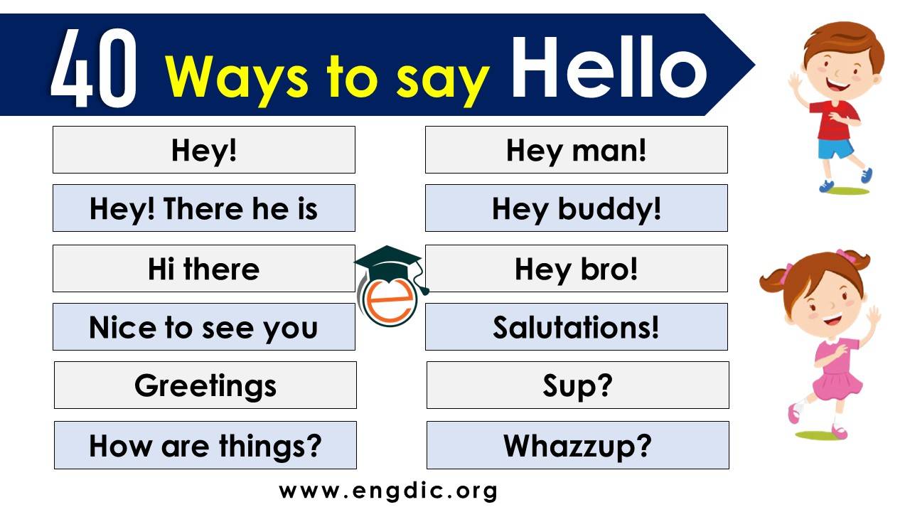 fun ways to say hello in english