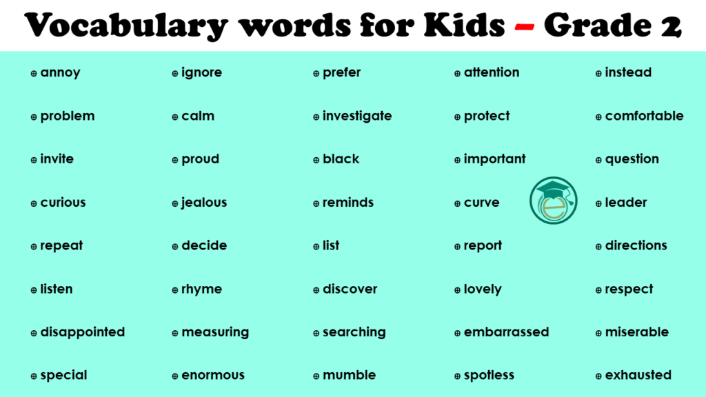 Common Vocabulary Words For 5th Grade