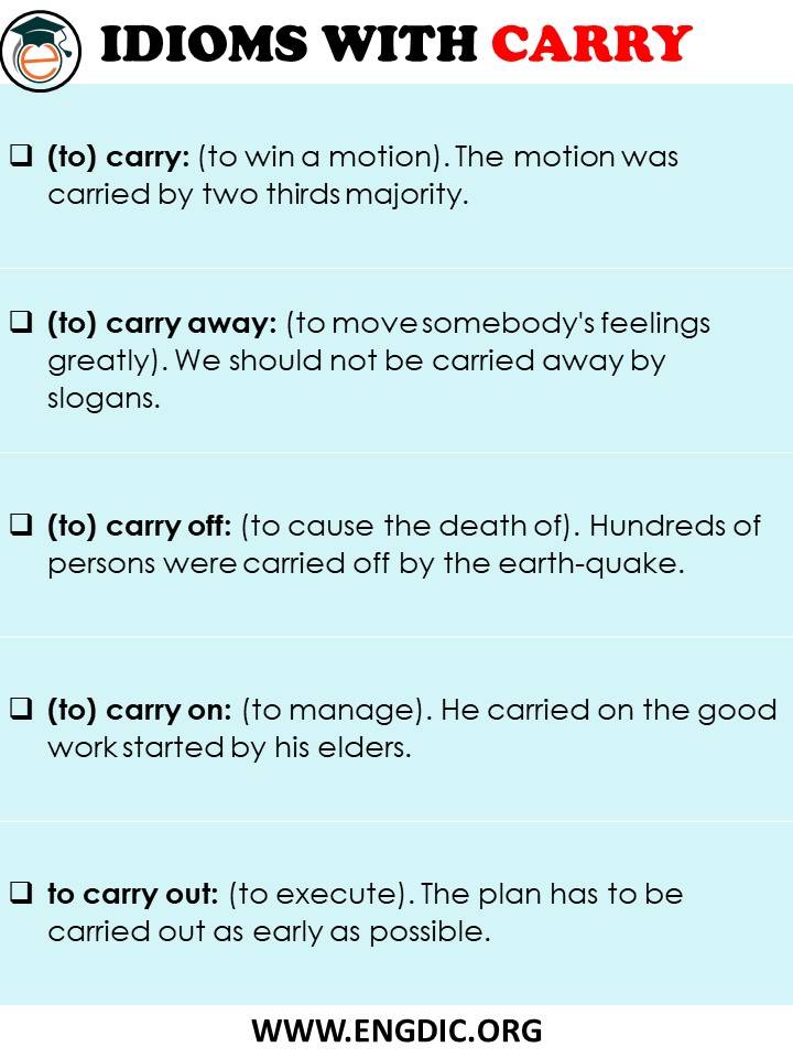 idioms with carry pdf