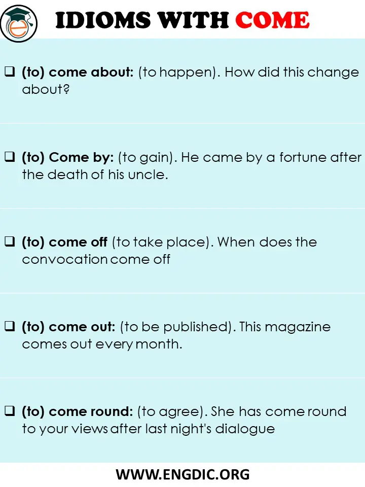 idioms with come pdf