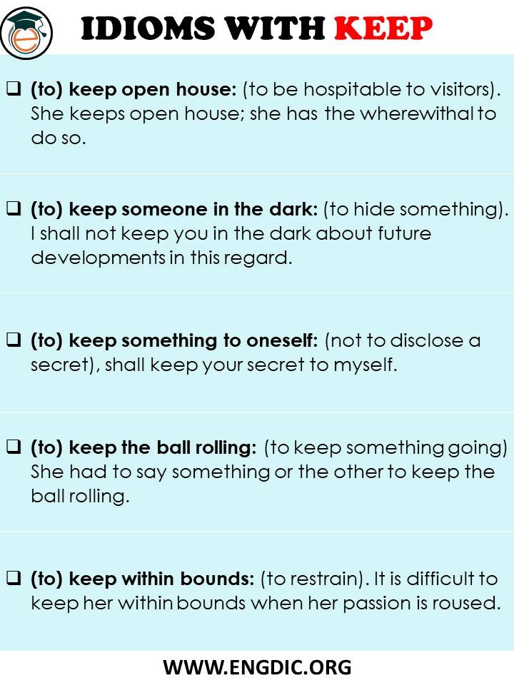 idioms with keep