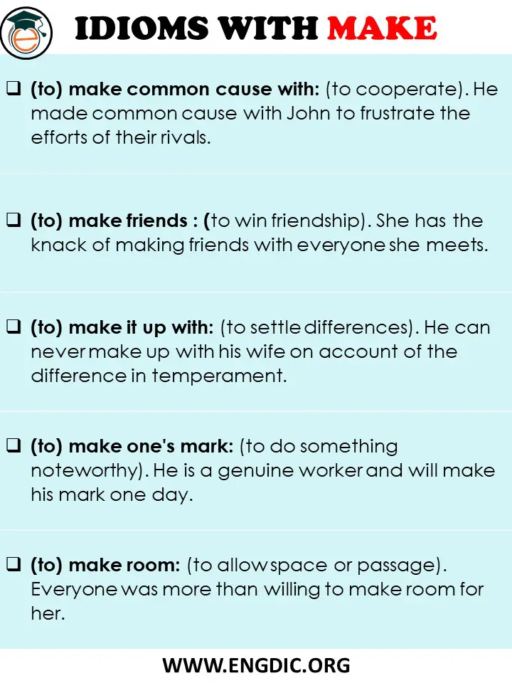 idioms with make