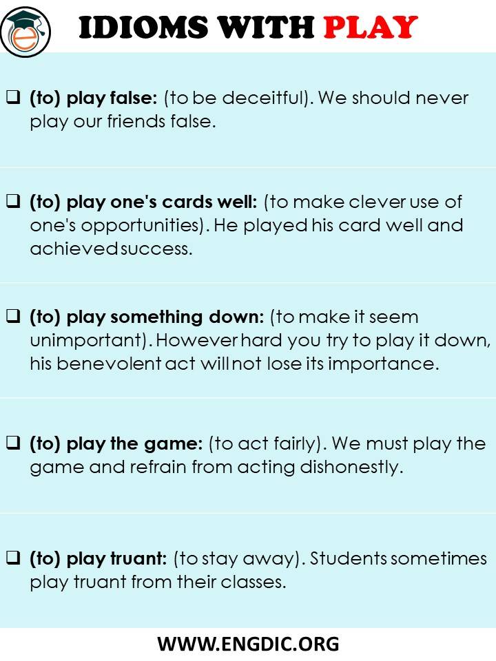 idioms with play