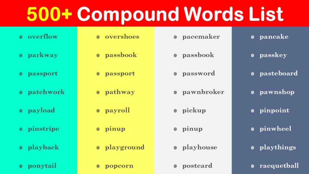 500 List Of Compound Words In Alphabetical Order Pdf Engdic