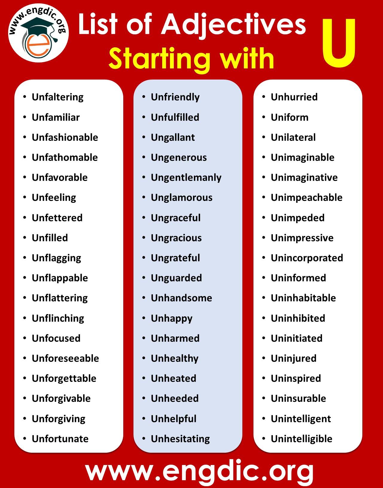 Adjectives starting with u pdf